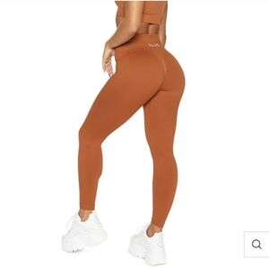 Ilus Butt Scrunch Seamless Leggings Sugar Almond Copper Size XL